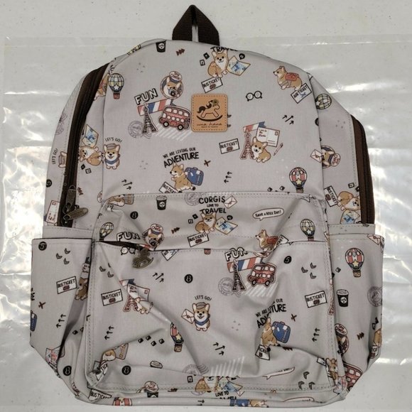Waterproof Corgi Large Backpack for School Work - Picture 5 of 10
